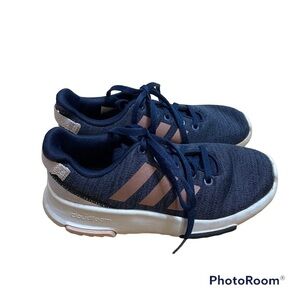 Adidas Cloudfoam Sneakers 13 1/2 Blue Kids Shoes Girls